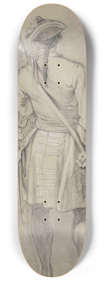 Charles Parrocel - Stehender Soldat in Rckenansicht 8.25 inch art skate deck