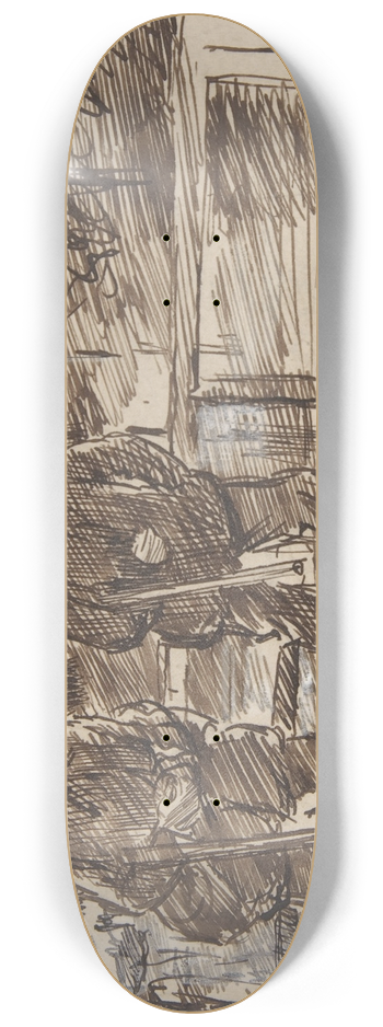 Charles Samuel Keene - Anticipation 8.25 inch art skate deck