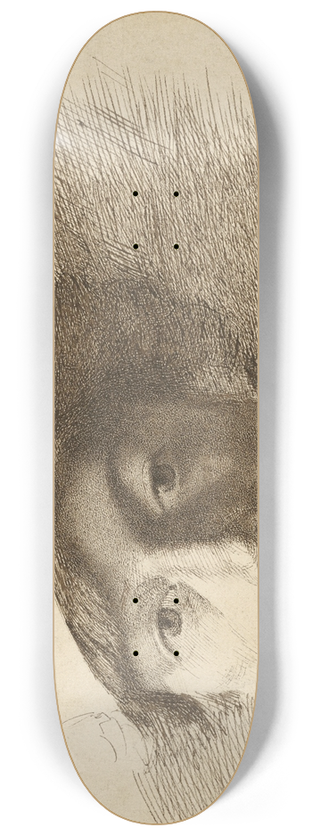 Charles Samuel Keene - Self-Portrait 8.25 inch art skate deck