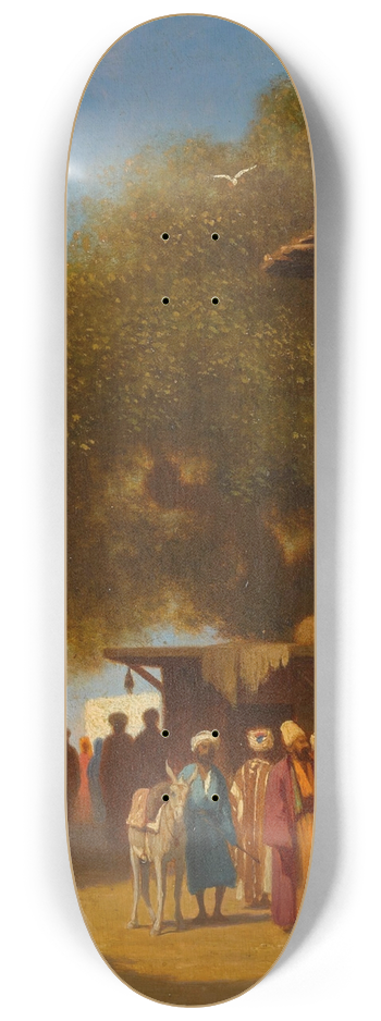Charles Thodore Frre - Street in Cairo 8.25 inch art skate deck