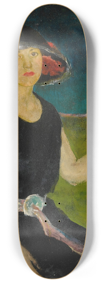 Charles Webster Hawthorne - The Black Hat 8.25 inch art skate deck