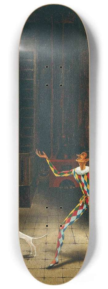 Franz Sedlacek - Der Zauberer und der Harlekin 8.25 inch art skate deck