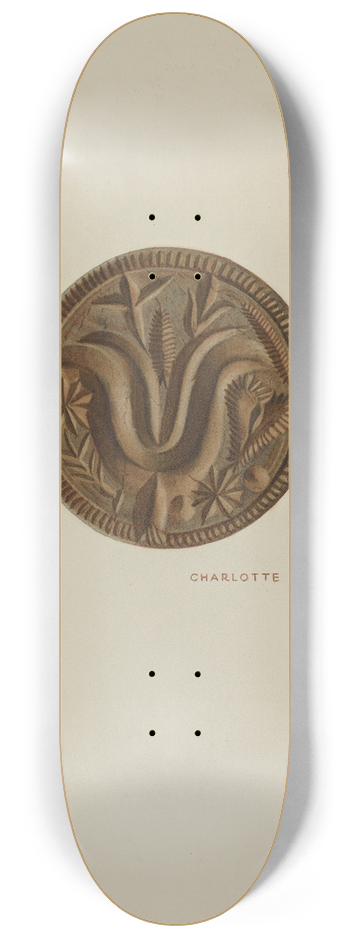 Charlotte Angus - Pa. German Butter Mold 8.25 inch art skate deck