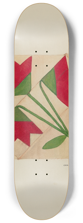 Charlotte Angus - Quilt Block Pattern 8.25 inch art skate deck