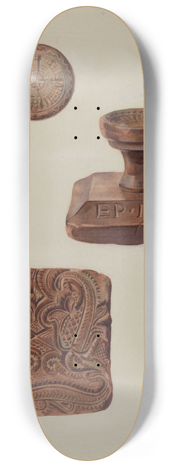 Charlotte Angus - Textile Stamp 8.25 inch art skate deck