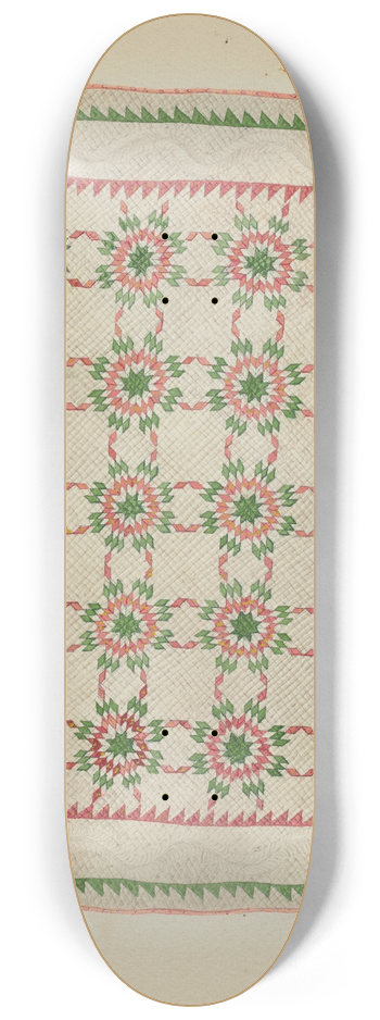 Charlotte Winter - Patchwork Quilt 8.25 inch art skate deck