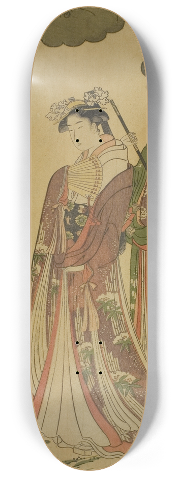 Chbunsai Eishi - Women Viewing Cherry Blossoms II 8.25 inch art skate deck