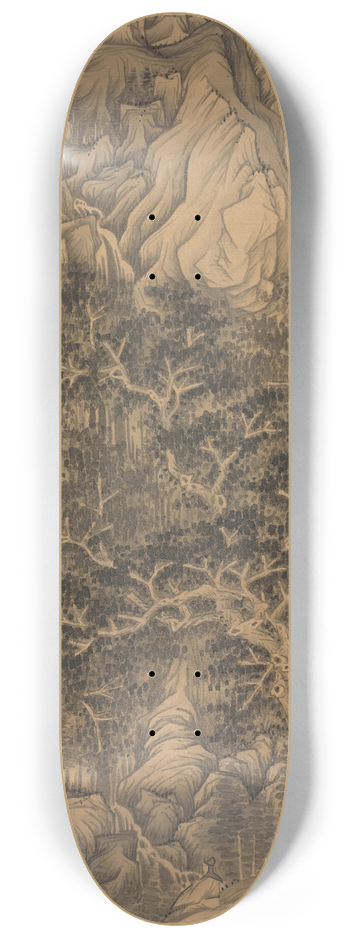 Chen Hongshou - The Mountain of Five Cataracts 8.25 inch art skate deck
