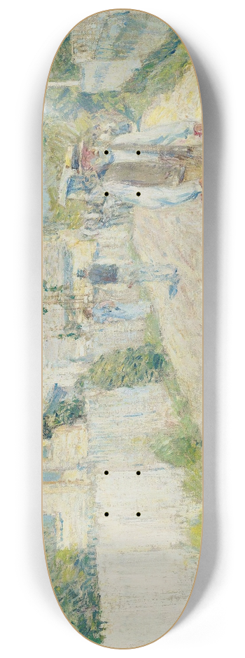 Childe Hassam - Street In Gloucester 8.25 inch art skate deck