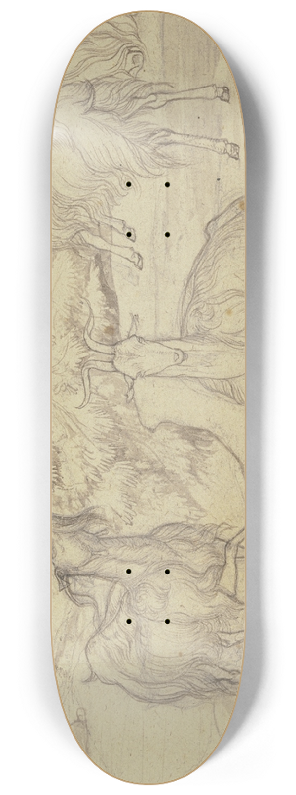 Franz Theobald Horny - Grazing goats 8.25 inch art skate deck
