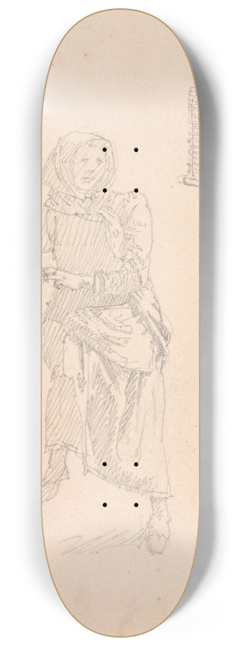 Christen Kbke - Skovshovedkone, siddende 8.25 inch art skate deck