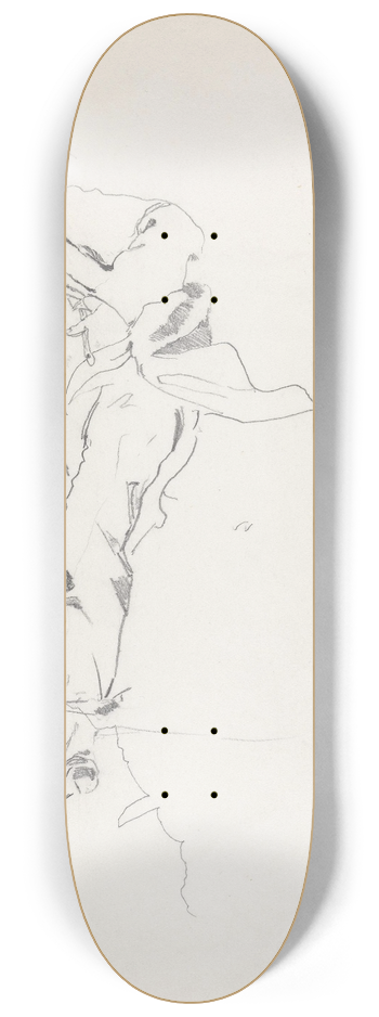 Christian Krohg - Croquis av Thaulow 8.25 inch art skate deck