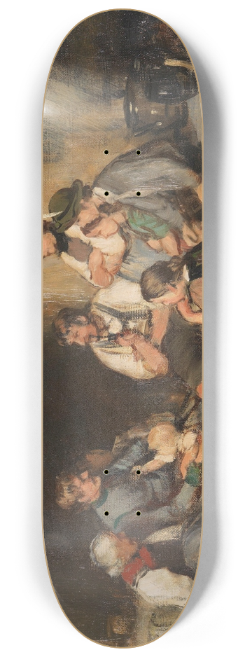 Franz von Defregger - Der Urlauber (lskizze) 8.25 inch art skate deck