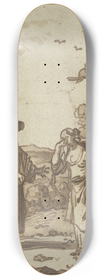 Christian Wilhelm Ernst Dietrich - Abrahams Verstoung der Hagar 8.25 inch art skate deck