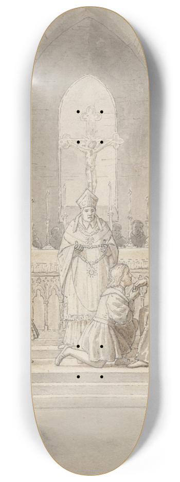 Christoffer Wilhelm Eckersberg - Elefantordenens Indstiftelse. 8.25 inch art skate deck