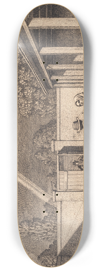 Christoffer Wilhelm Eckersberg - En dobbelt regnbue Illustration til Linearperspectiven , Tavle V 8.25 inch art skate deck