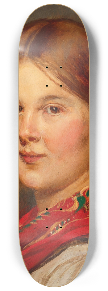 Franz von Defregger - Tyrolean Girl 8.25 inch art skate deck
