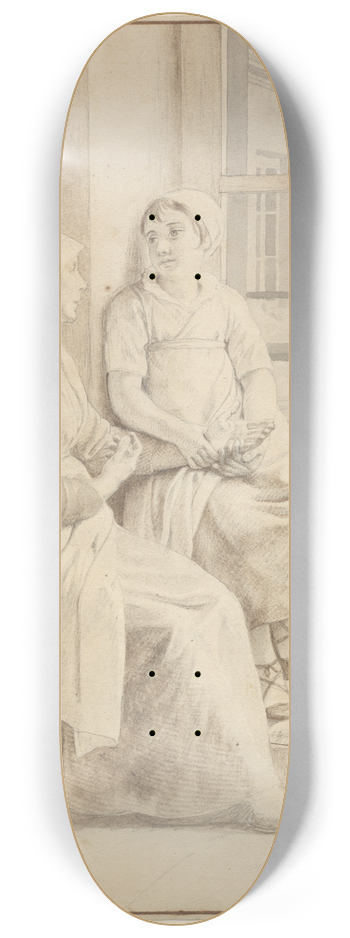Christoffer Wilhelm Eckersberg - Mor og datter  Eckersbergs vrtinde i Paris 8.25 inch art skate deck