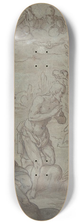 Circle of Hans Rottenhammer - Baptism of Christ 8.25 inch art skate deck