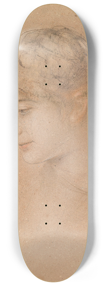 Franz von Lenbach - Portrt einer jungen Frau im Halbprofil 8.25 inch art skate deck