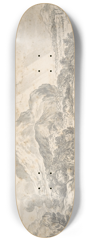 Ciro Ferri - Landscape with Mountains in the Distance 8.25 inch art skate deck