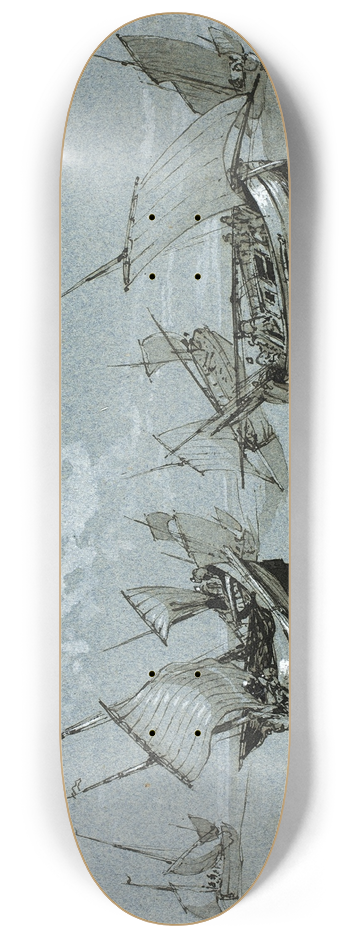 Clarkson Stanfield - Boats Going Out, Entretat 8.25 inch art skate deck