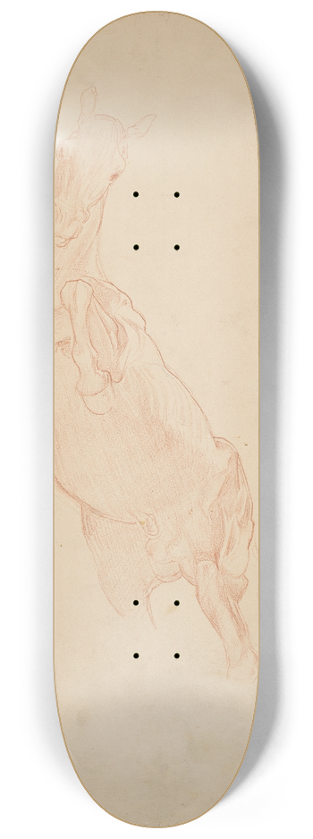 Franz von Matsch - Studien eines aufsteigenden Pferdes 8.25 inch art skate deck