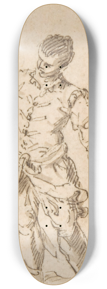 Claude Gillot - Soldier with Halberd 8.25 inch art skate deck
