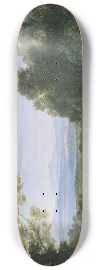 Claude Lorrain - Landscape with Apollo and Mercury 8.25 inch art skate deck