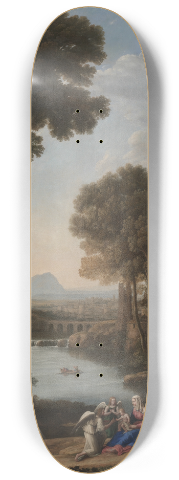 Claude Lorrain - Rest on the Flight into Egypt 8.25 inch art skate deck