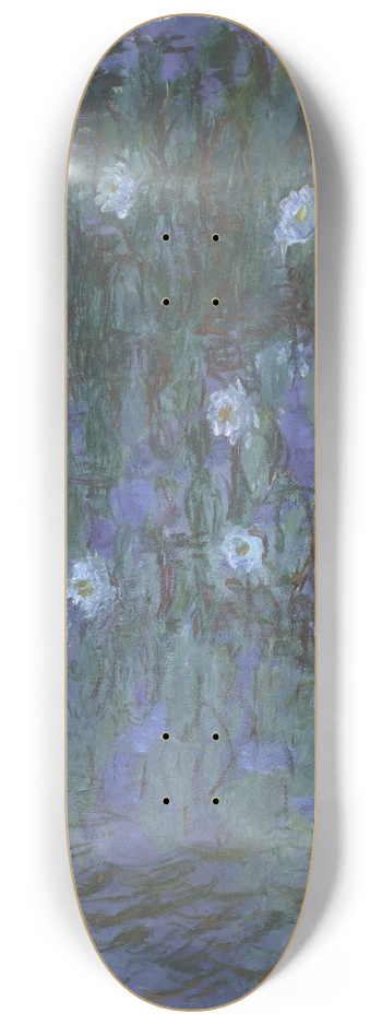 Claude Monet - Blue Water Lilies 8.25 inch art skate deck