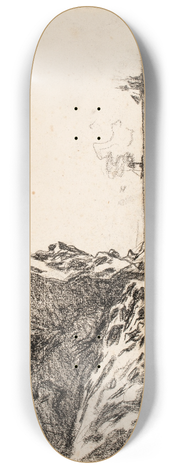 Claude Monet - Cliffs and Sea, Sainte-Adresse 8.25 inch art skate deck