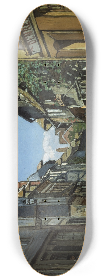 Claude Monet - Rue de la Bavole, Honfleur 8.25 inch art skate deck