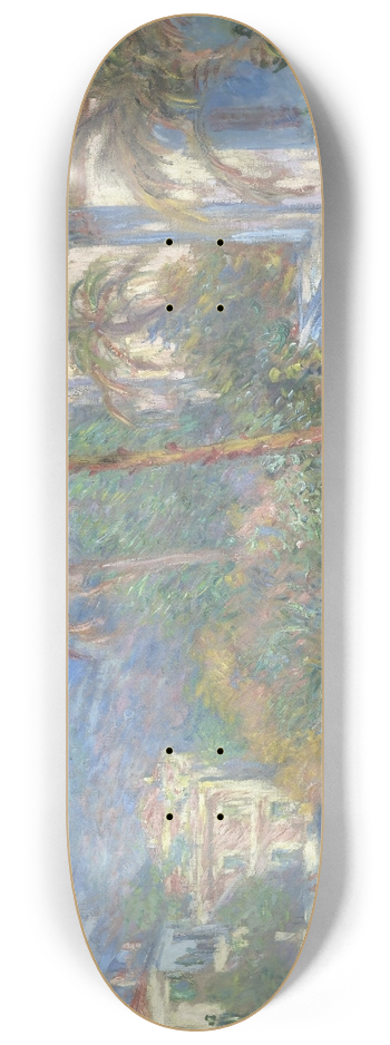Claude Monet - Villas at Bordighera 8.25 inch art skate deck