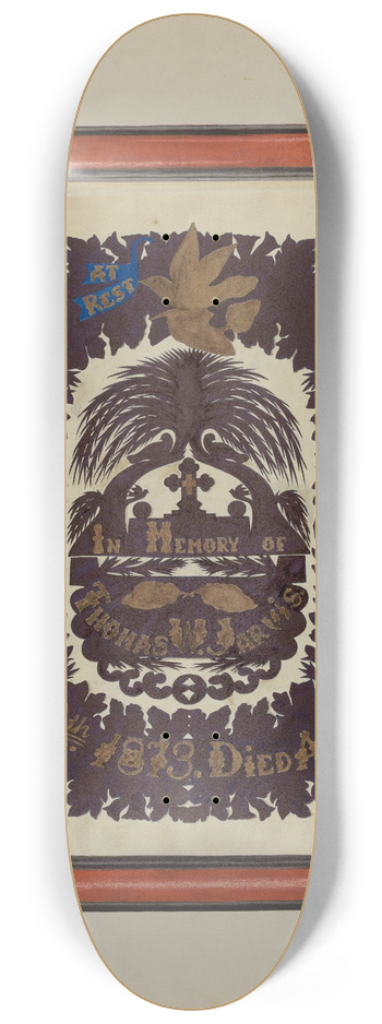 Clyde L. Cheney - Framed Paper Cutting 8.25 inch art skate deck