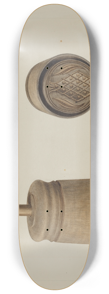 Clyde L. Cheney - Pa. German Butter Mold 8.25 inch art skate deck