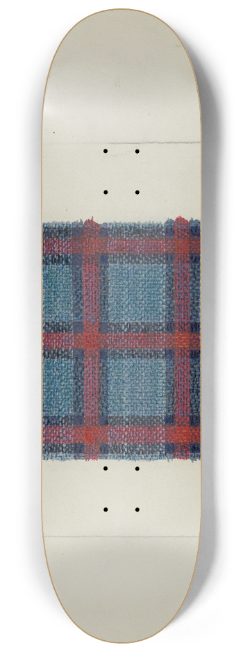 Clyde L. Cheney - Plaid Homespun Cloth 8.25 inch art skate deck
