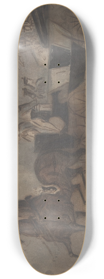 Constantin Guys - Women in a Carriage 8.25 inch art skate deck