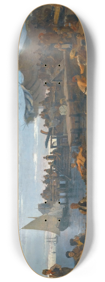 Constantinos Volanakis - A Bustling Shore 8.25 inch art skate deck
