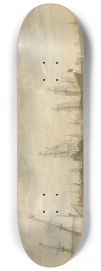 Cornelis Beelt - The Dutch Herring Fleet under Sail 8.25 inch art skate deck