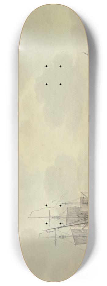 Cornelis de Grient - Marine, rechts ein Mann, der einen Sack trgt 8.25 inch art skate deck