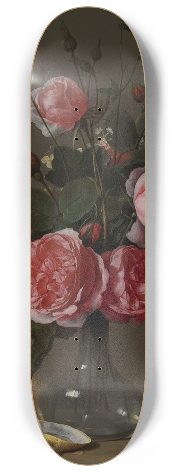 Cornelis de Heem - Floral Still Life 8.25 inch art skate deck