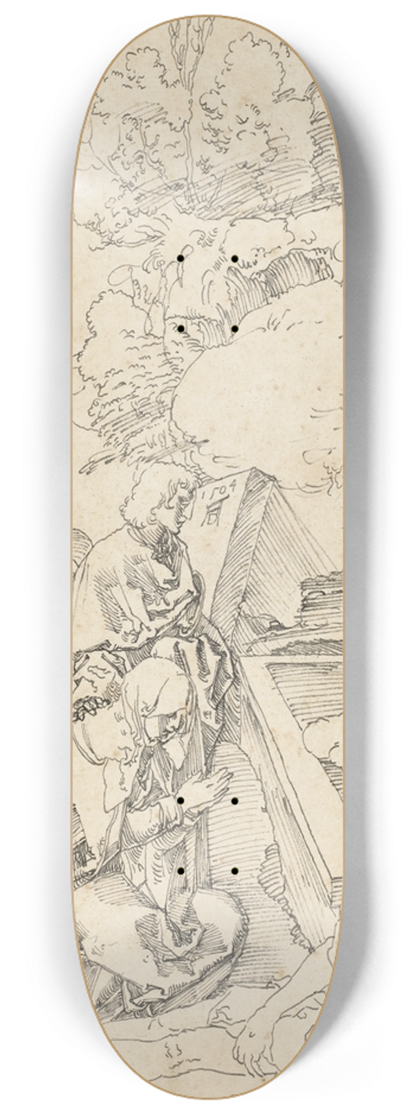 Albrecht Drer - The Entombment 8.25 inch art skate deck