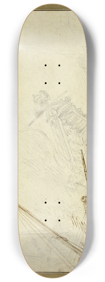 Cornelis De Wael - Shipwreck 8.25 inch art skate deck