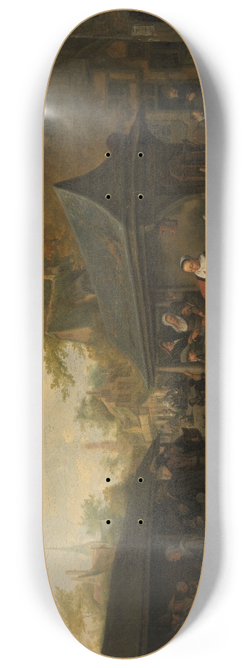 Cornelis Dusart - Fish Market 8.25 inch art skate deck