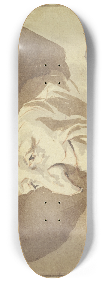 Cornelis Dusart - Hideous head. 8.25 inch art skate deck
