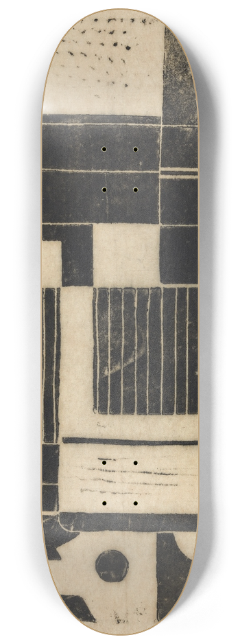 Franz Wilhelm Seiwert - Komposition med en arbejder og en bonde 8.25 inch art skate deck