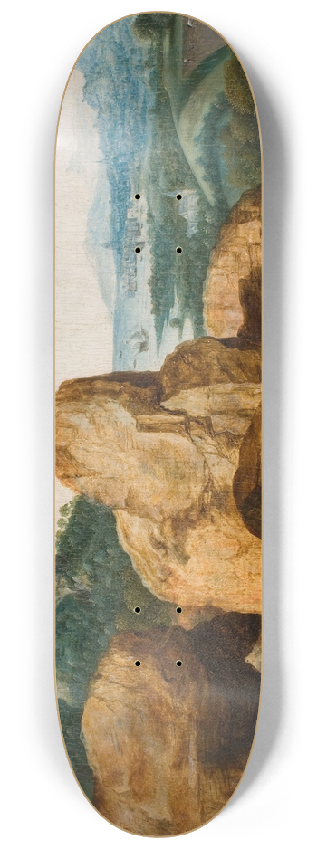 Cornelis Massijs - Landscape with the Flight to Egypt 8.25 inch art skate deck