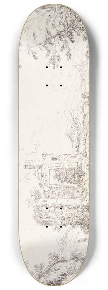 Cornelis Matthieu - Landskab med en gedehyrde 8.25 inch art skate deck