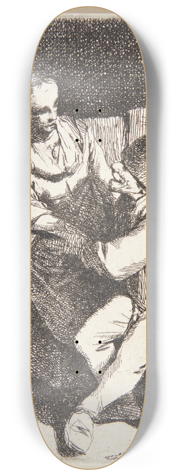 Cornelis Pietersz. Bega - En kvinde afviser en bondes tilnrmelser 8.25 inch art skate deck